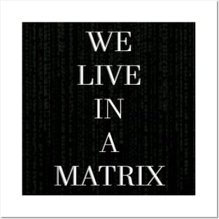 WE LIVE IN A MATRIX Posters and Art